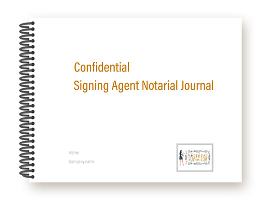 Confidential Signing Agent Girl Notarial Journal - 2024 Edition - Two-Line Personalization