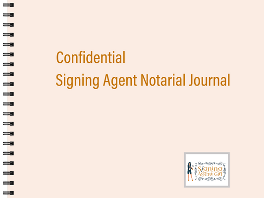 Confidential Signing Agent Girl Notarial Journal - 2020 Edition